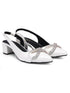 GNIST Embellished Pointed White Block Heel